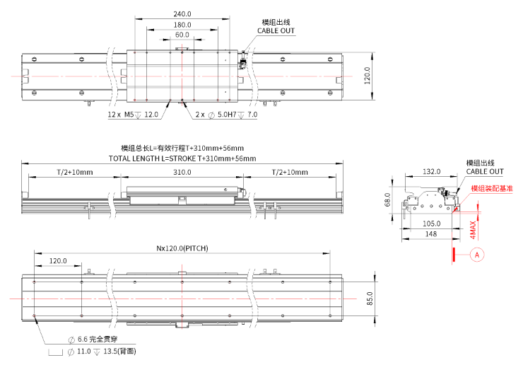 iU105-BL280 直線(xiàn)電機(jī)