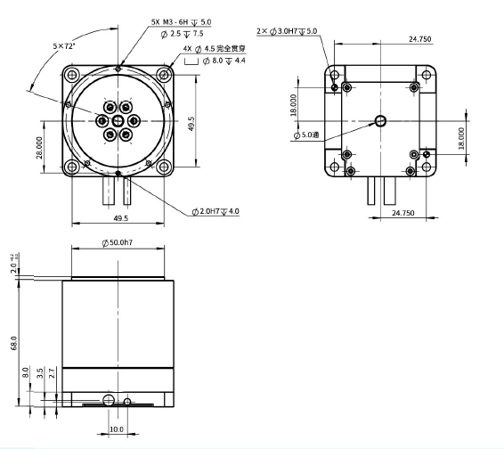 EDDR60-H70-MI外轉(zhuǎn)子力矩電機