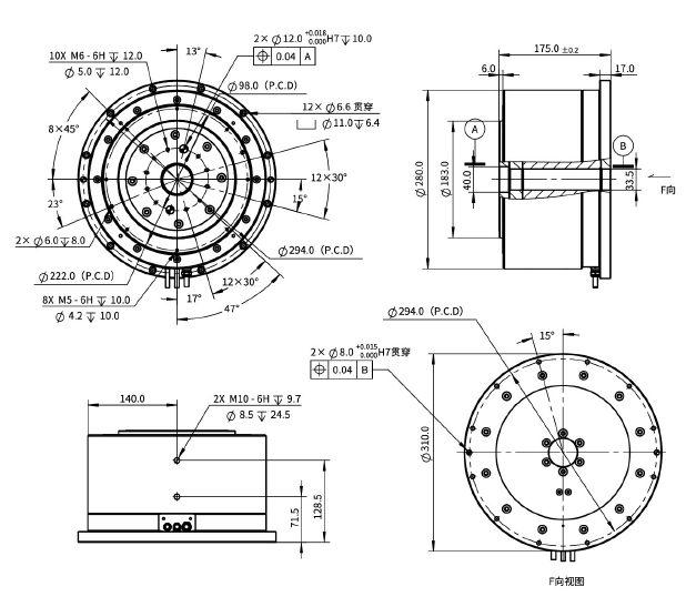 IDDR270-H175-A 內(nèi)轉子力矩電機